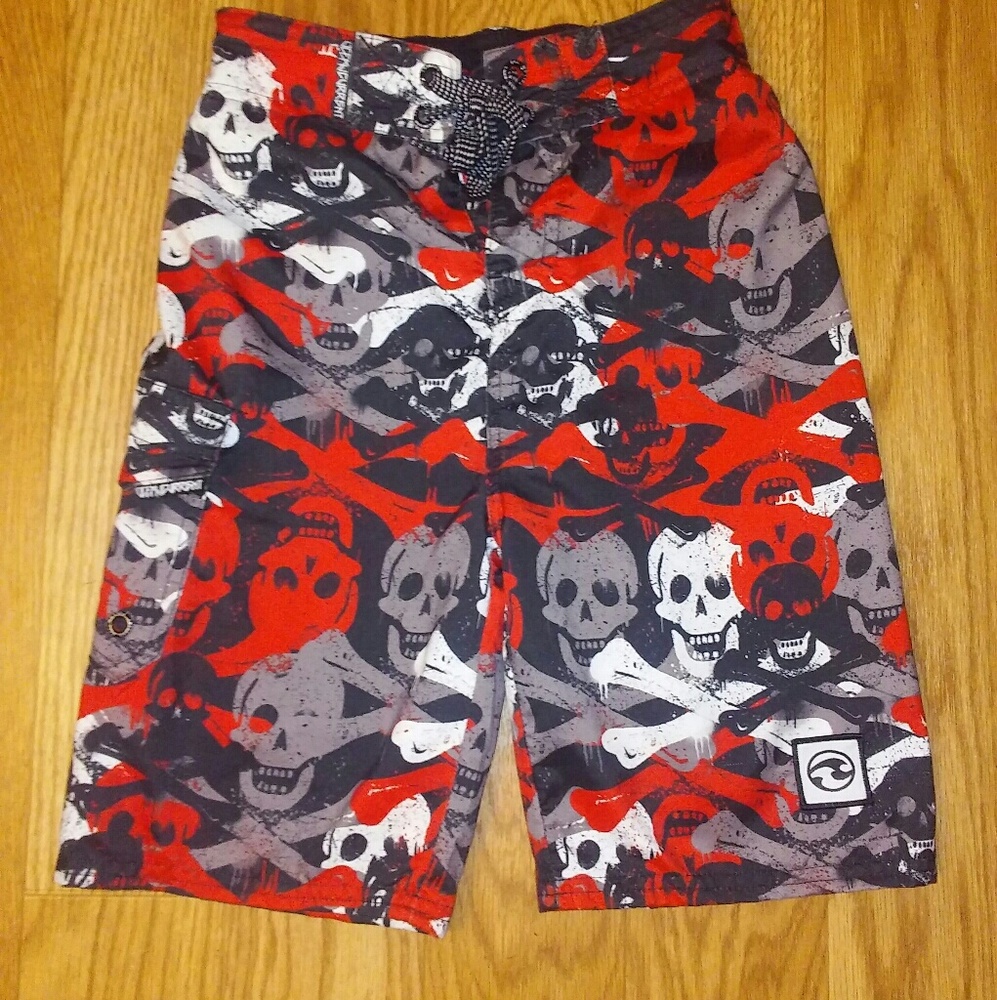 Boys Ocean Current Swim Trunks.